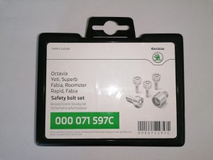 Komplet śrub zabezpieczających koła M14x1.5x27 Skoda