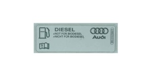 Naklejka na klapkę wlewu paliwa DIESEL Audi
